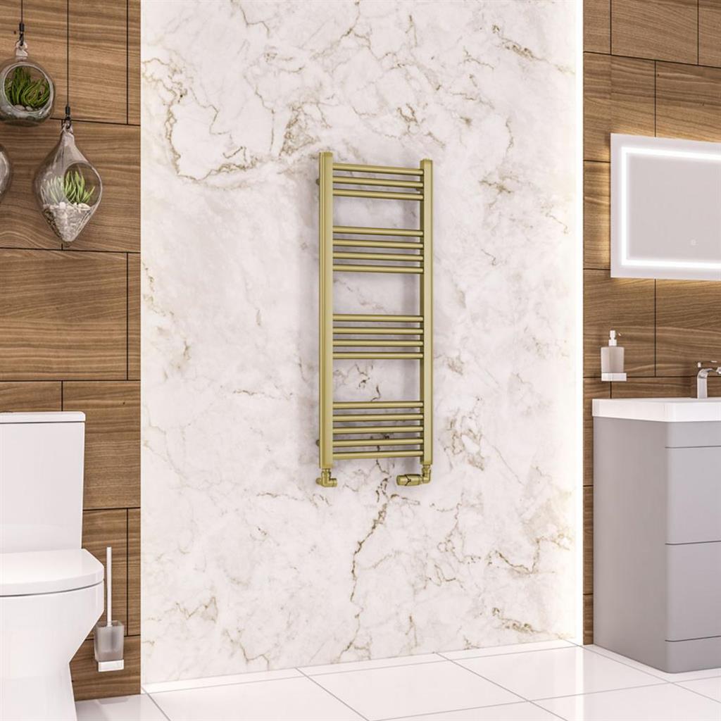 Wendover Straight Brushed Brass Multirail 1000mm Height