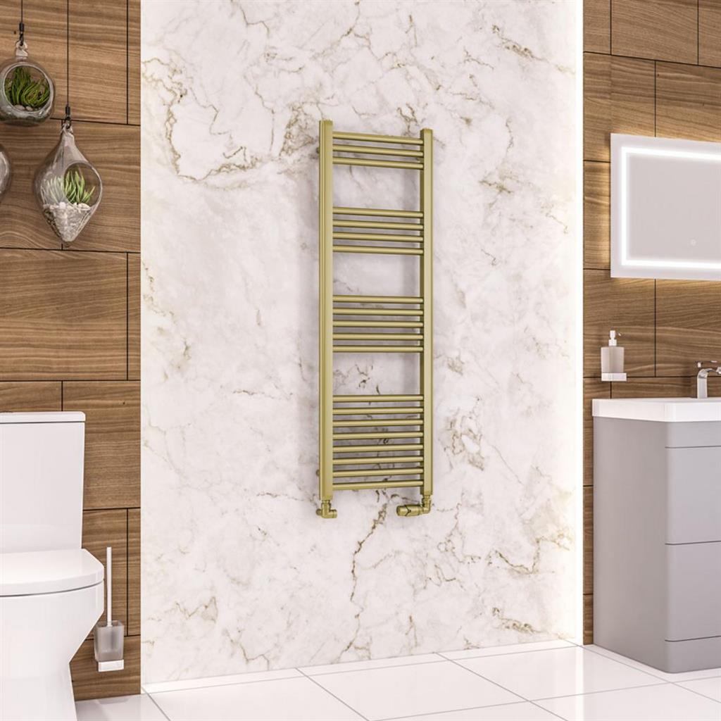 Wendover Straight Brushed Brass Multirail 1200mm Height