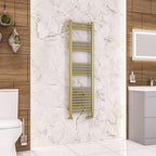 Wendover Straight Brushed Brass Multirail 1400mm Height