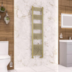Wendover Straight Matt Brushed Brass Multirail 1600mm Height