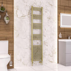 Wendover Straight Brushed Brass Multirail 1800mm Height