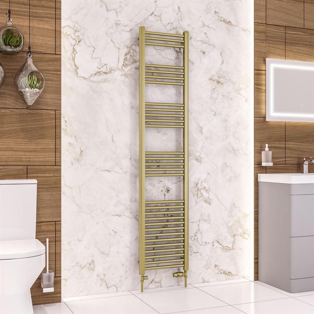 Wendover Straight Brushed Brass Multirail 1800mm Height