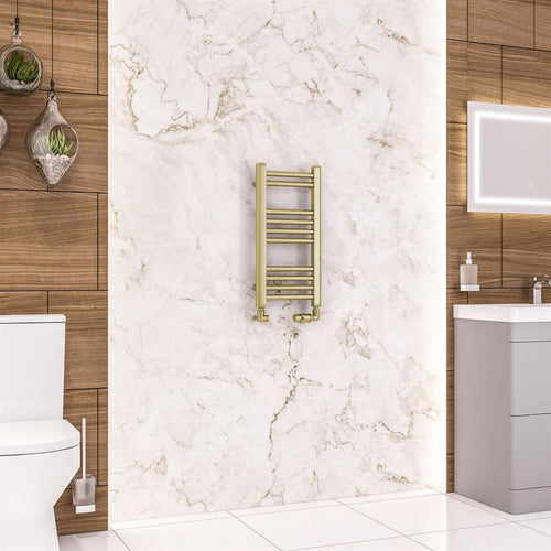 Wendover Straight Brushed Brass Multirail 600mm Height