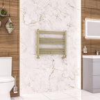 Wendover Straight Brushed Brass Multirail 600mm Height
