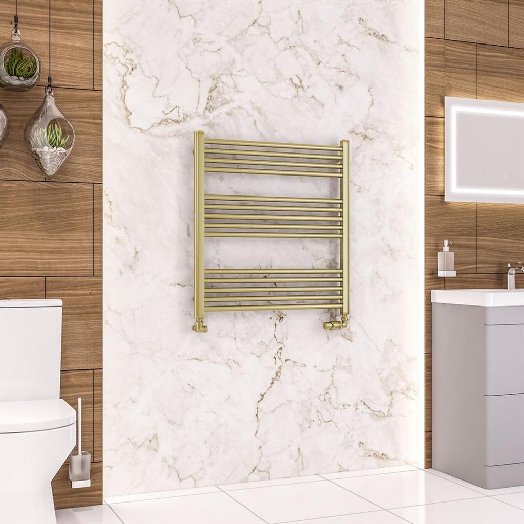 Wendover Straight Gloss Brushed Brass Multirail 800mm Height