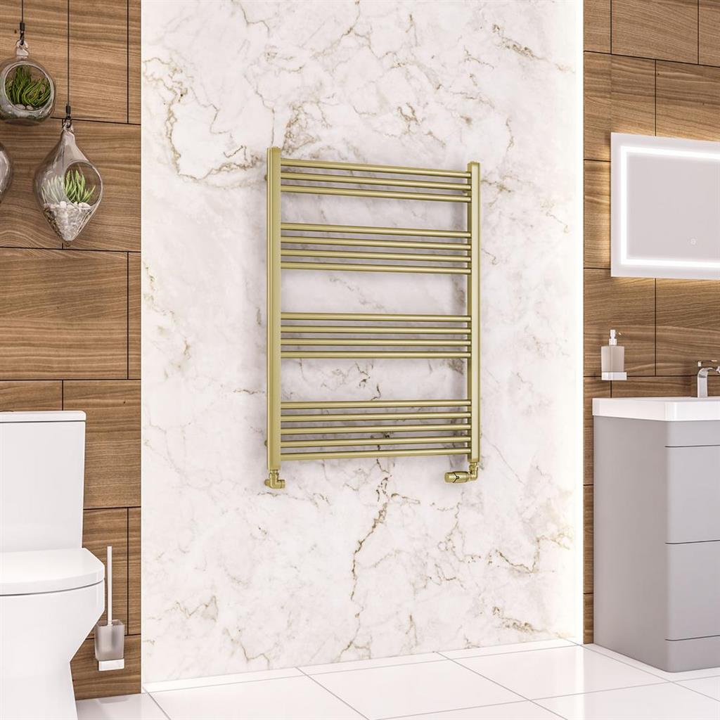 Wendover Straight Brushed Brass Multirail 1000mm Height