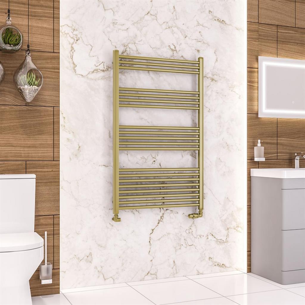 Wendover Straight Brushed Brass Multirail 1200mm Height