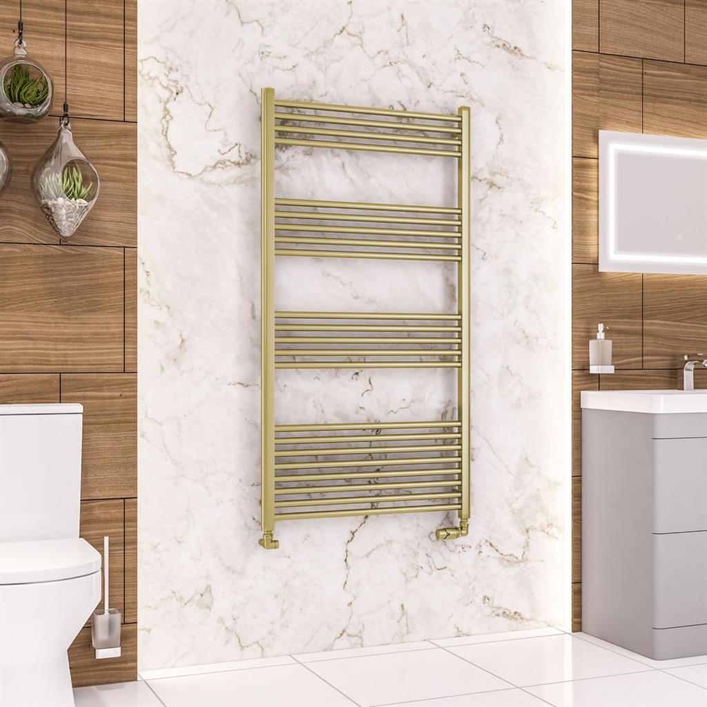 Wendover Straight Brushed Brass Multirail 1400mm Height
