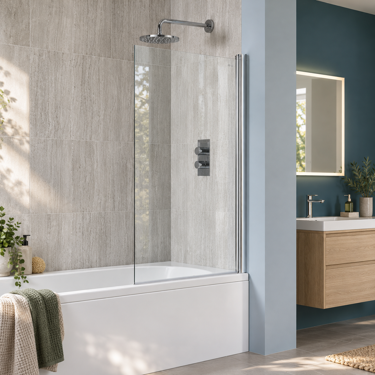 Alpha 6mm Square Bath Screen