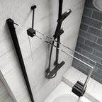 Kudos Inspire 2 Panel In-Fold Bath Screen - Left Hand - Matt Black
