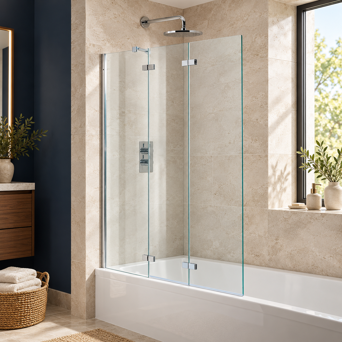 Genesis Deluxe 3-Fold Bath Screen