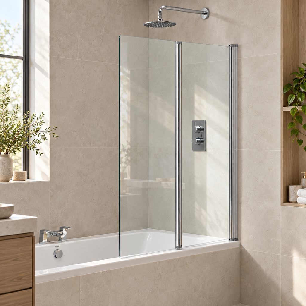Classic Nouveau 2-Fold Bath Screen