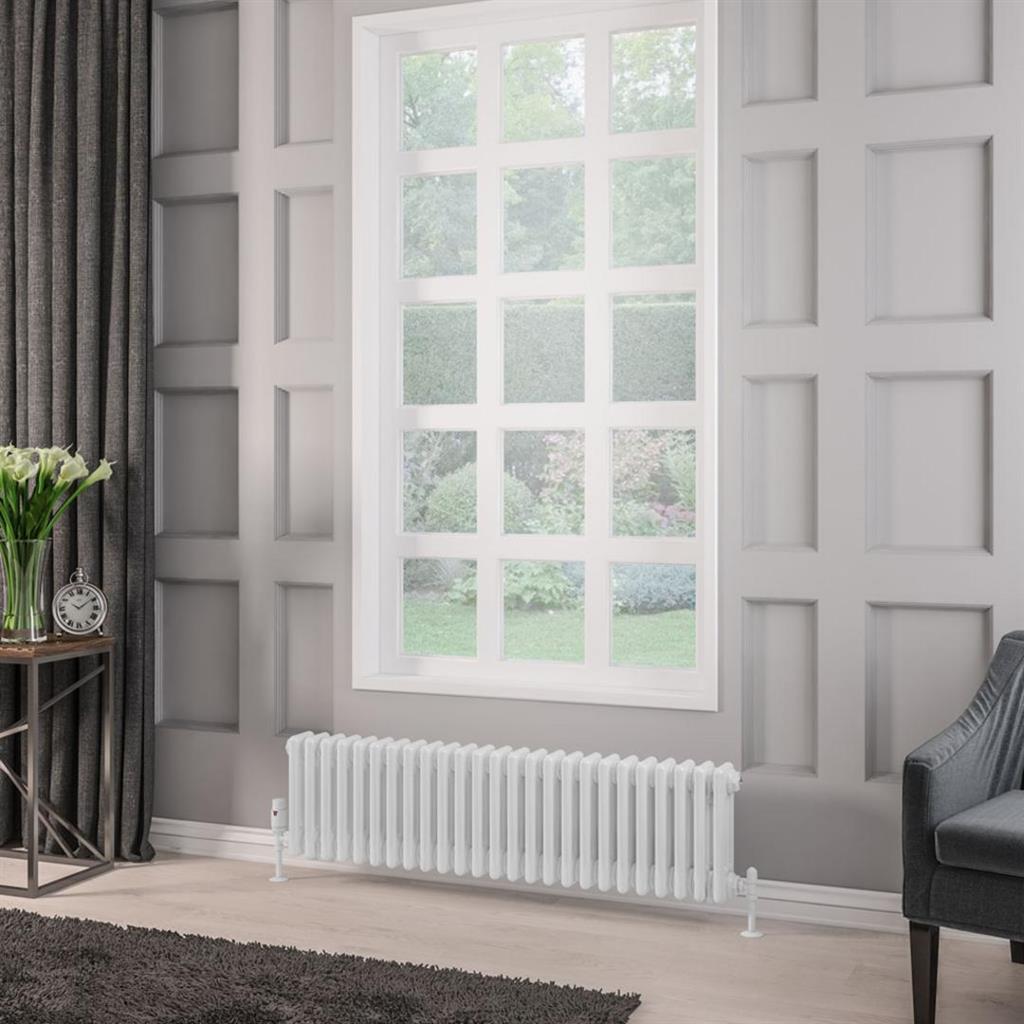 Rivassa 3 Column  Radiator - White