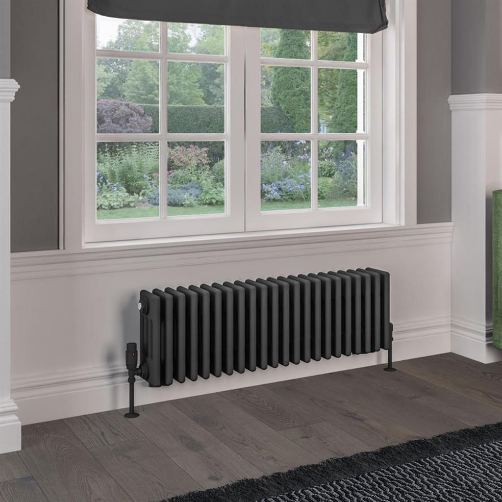Rivassa 4 Column Radiators - Matt Anthracite