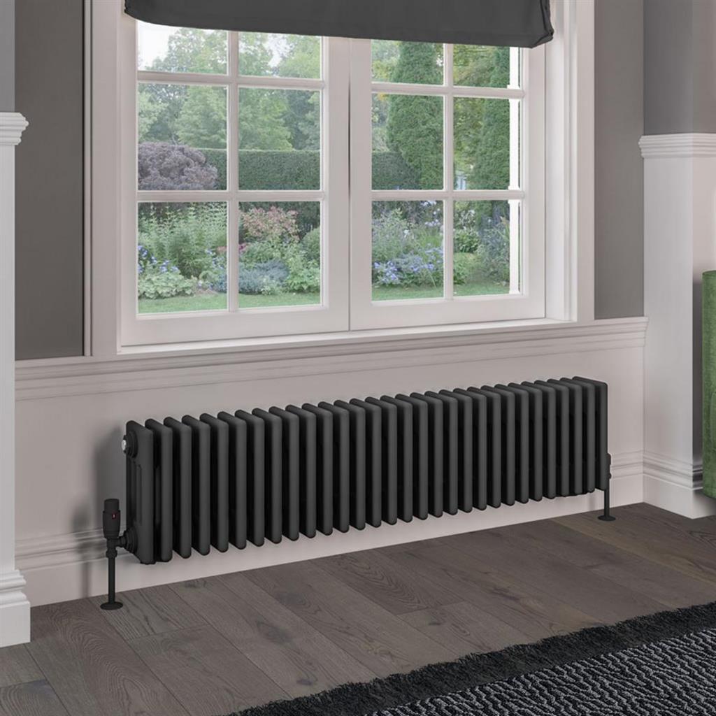 Rivassa 4 Column Radiators - Matt Anthracite