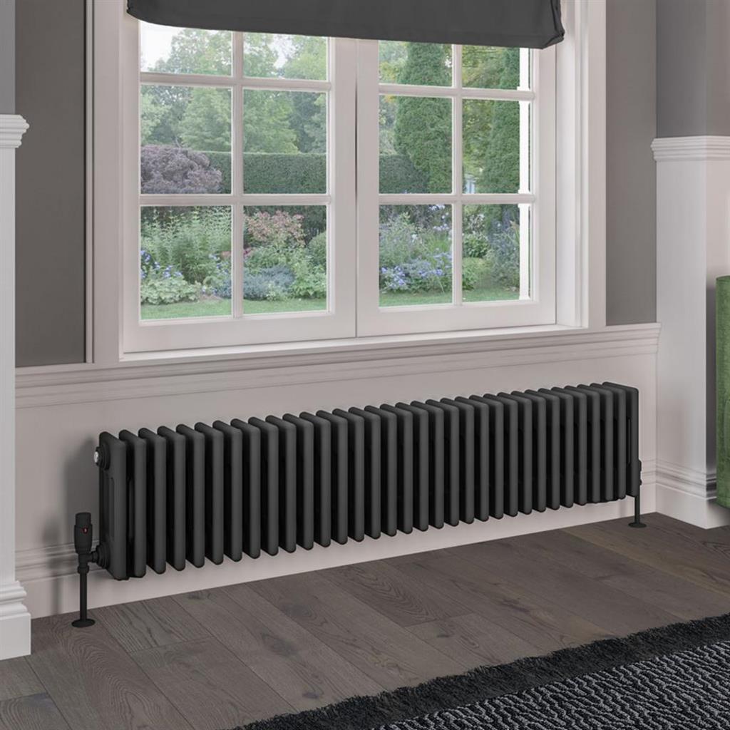 Rivassa 4 Column Radiators - Matt Anthracite