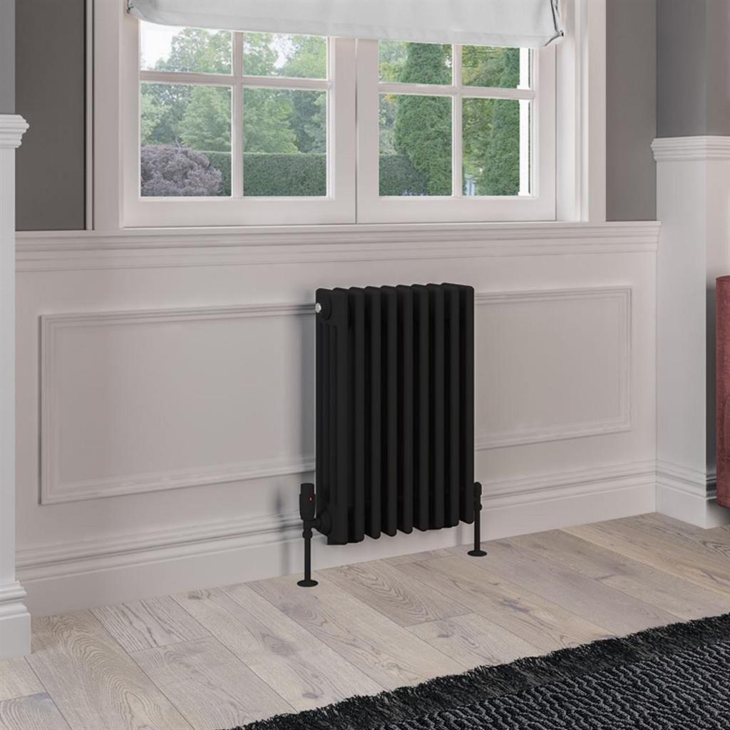 Rivassa 4 Column Radiators - Matt Black