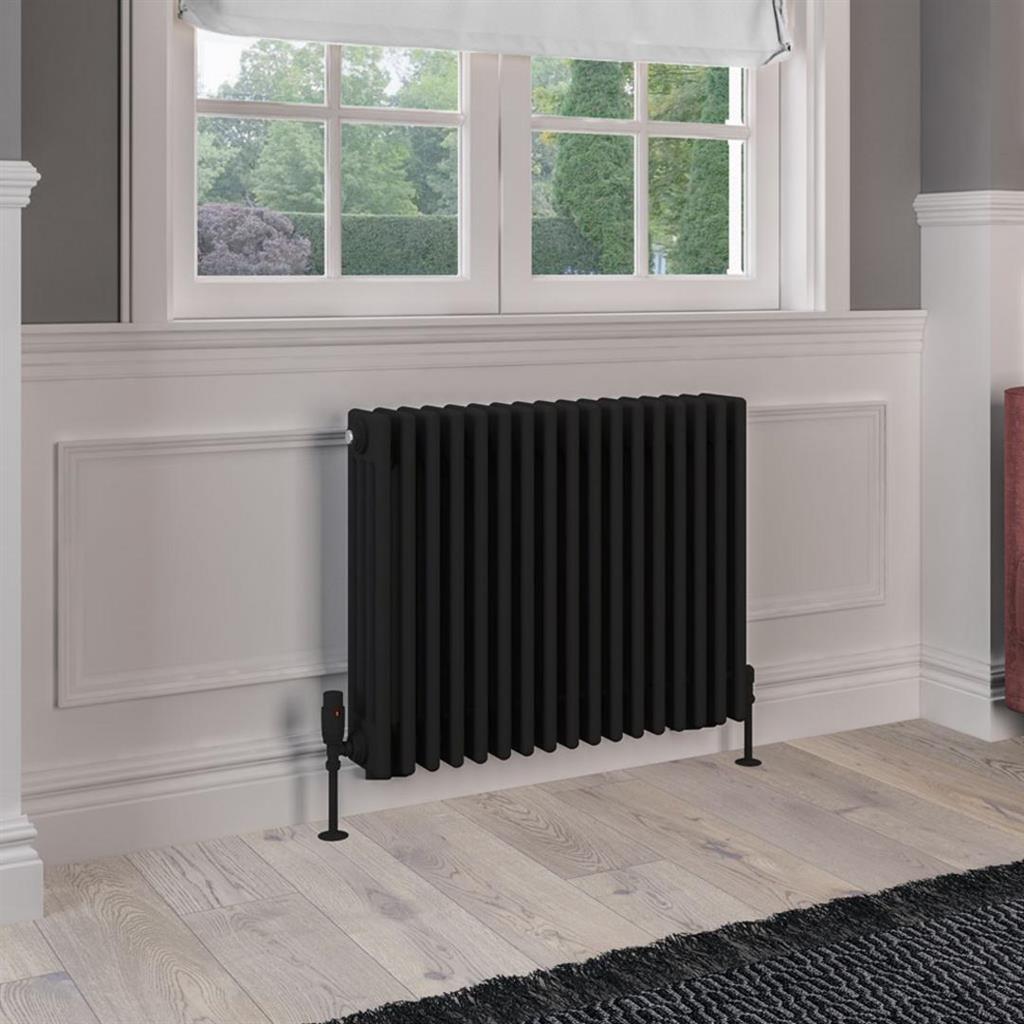 Rivassa 4 Column Radiators - Matt Black