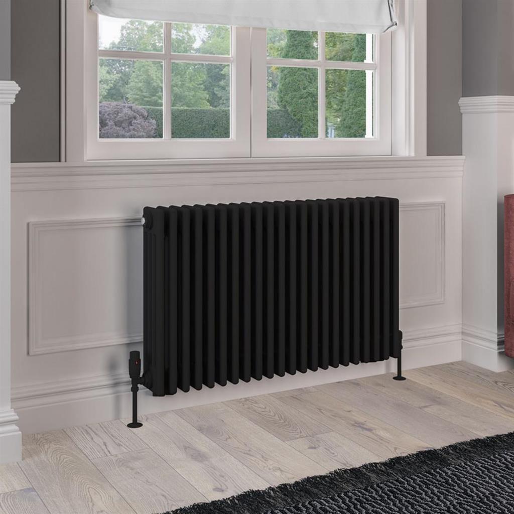 Rivassa 4 Column Radiators - Matt Black
