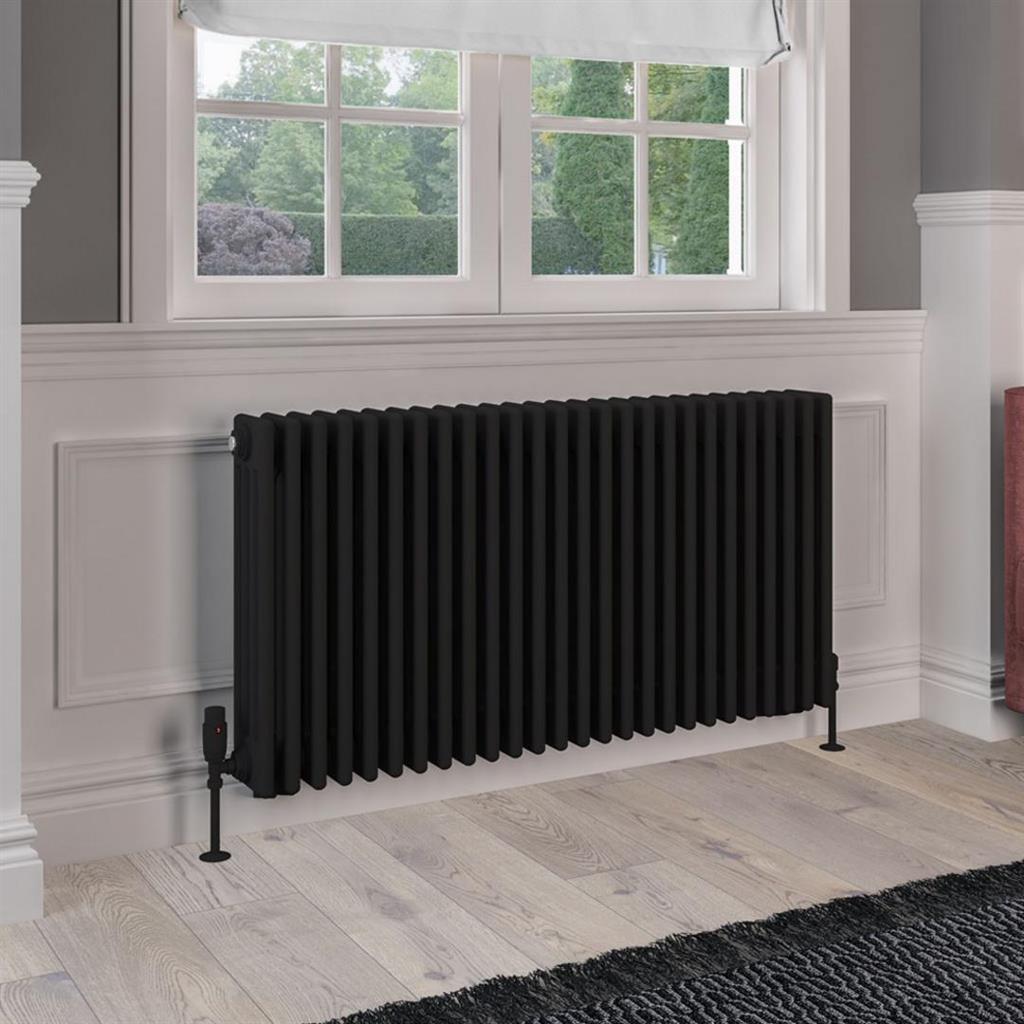 Rivassa 4 Column Radiators - Matt Black