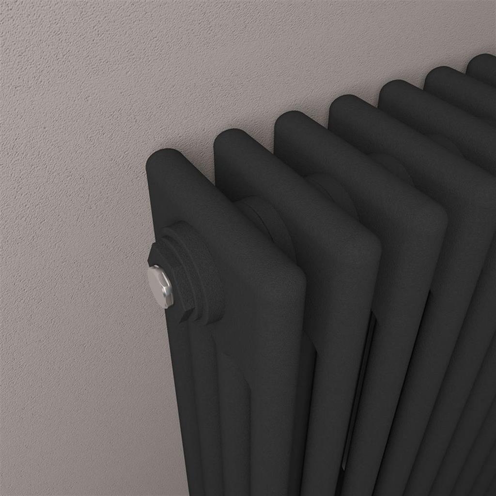 Rivassa 4 Column Radiators - Matt Black