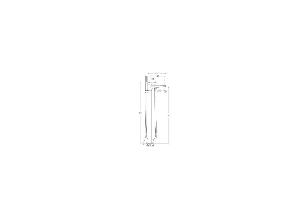 Roca Atlas Floor Standing Bath Shower Mixer