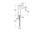 Roca Atlas Medium Plus Height Basin Mixer with Smooth Body