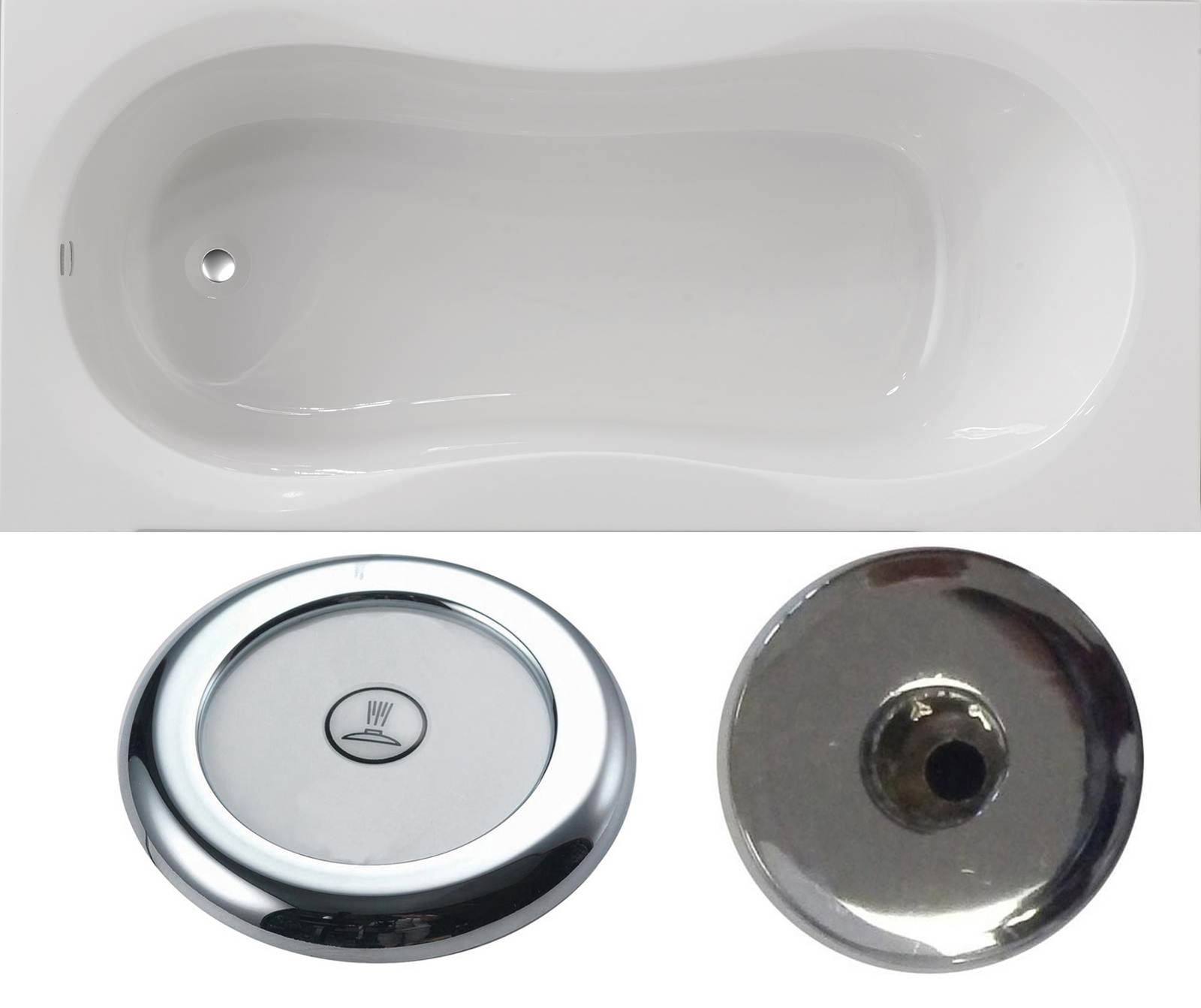 Alabama 1700 x 750mm Single Ended Airspa Bath - Option 4