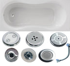 Alabama 1700 x 750mm Single Ended Whirlpool Bath - Option 6