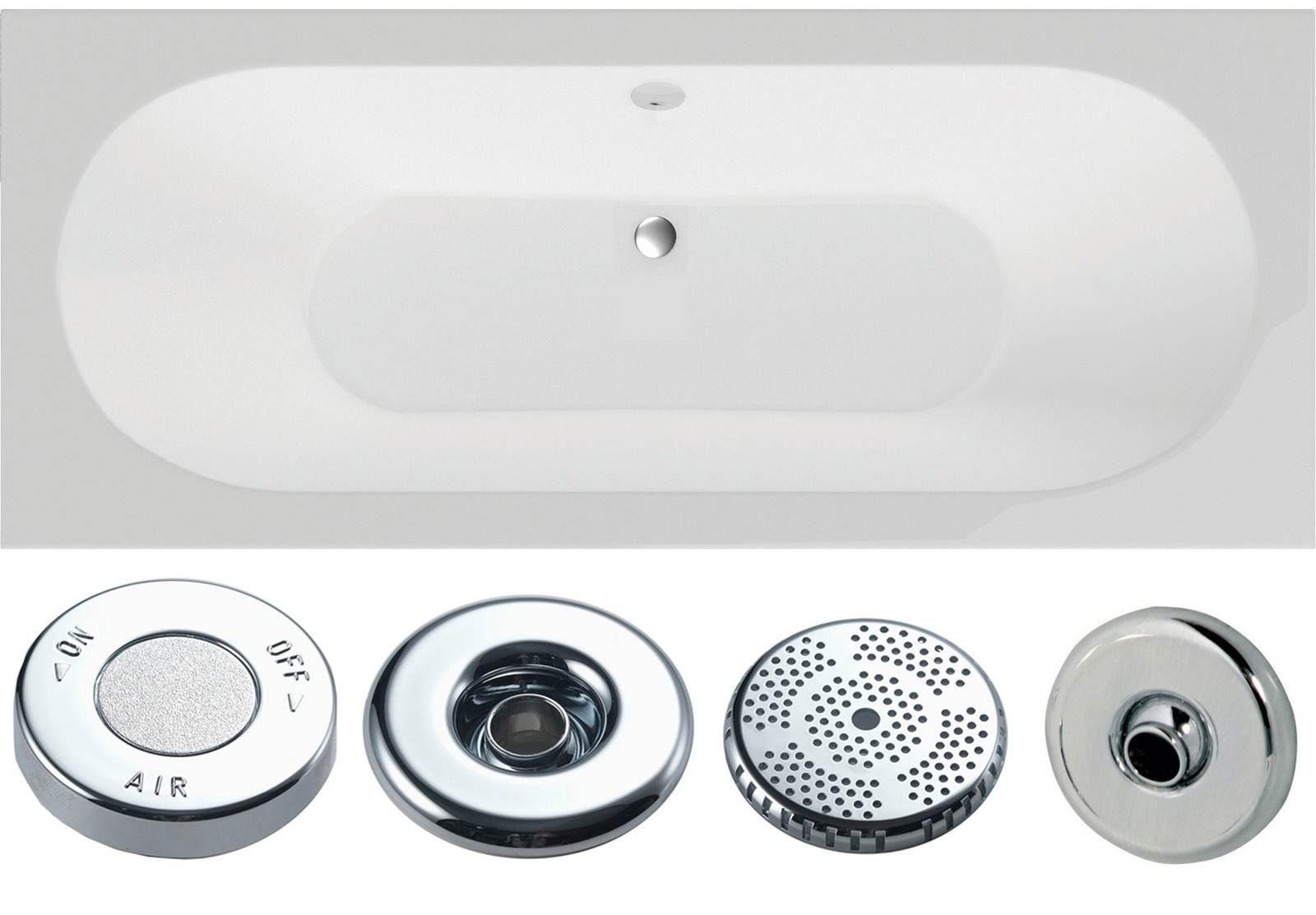 Alaska Single Ended Bath - Whirlpool Option 2
