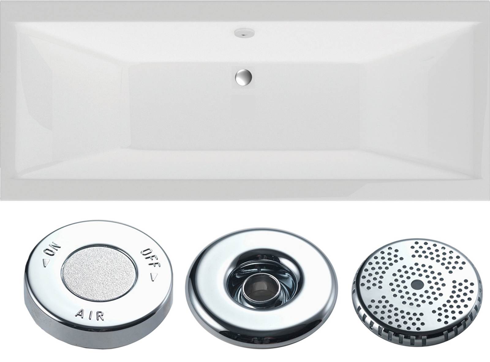 Arizona Double Ended Bath - Whirlpool Option 1