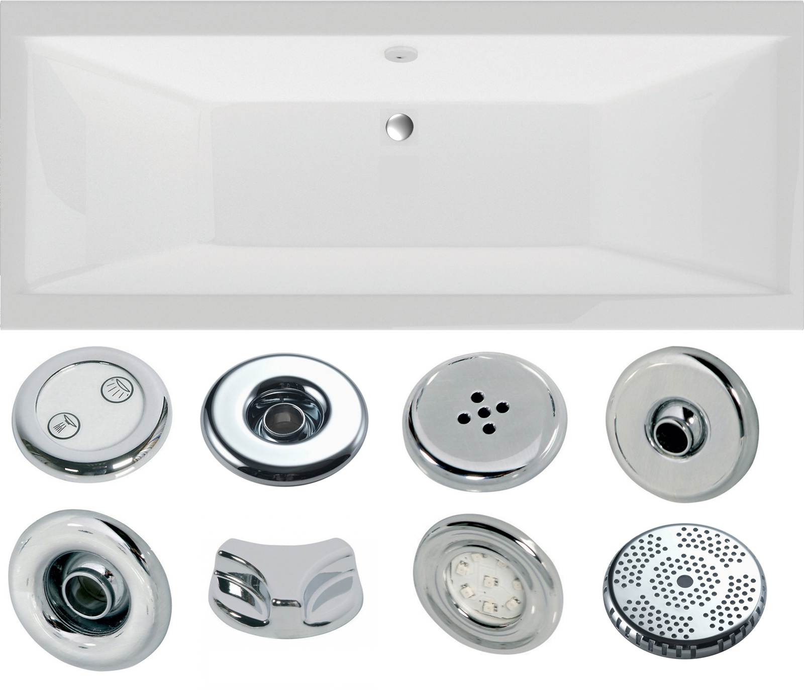 Arizona Double Ended Bath - Whirlpool Option 3