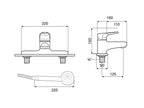 Roca Atlas Deck-Mounted Bath Shower Mixer
