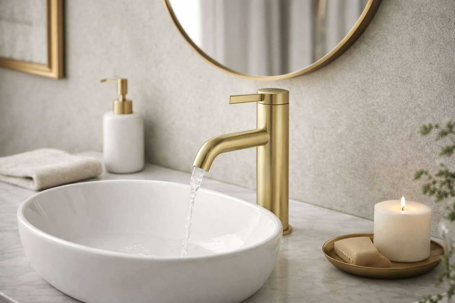 Roca Ona Basin Mixer Smooth Body with Cold Start