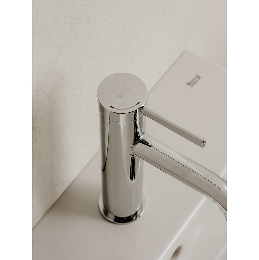 Roca Ona Basin Mixer Smooth Body with Cold Start