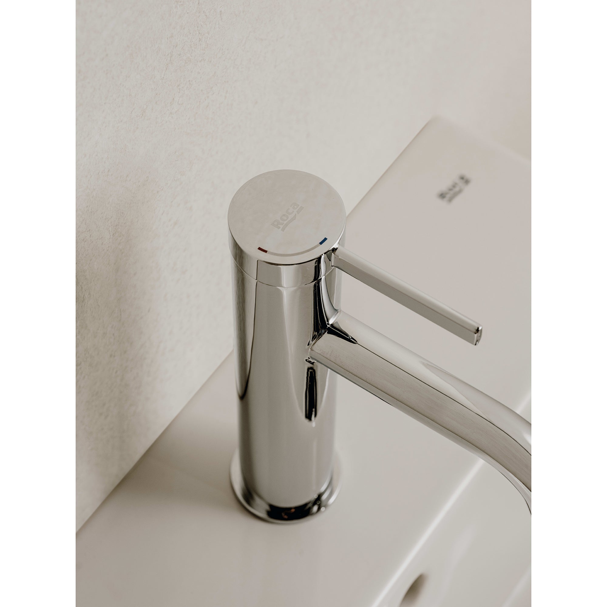 Roca Ona Basin Mixer Smooth Body with Cold Start