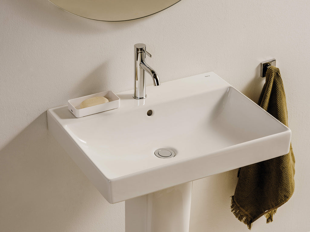 Roca Ona Basin Mixer Smooth Body with Cold Start