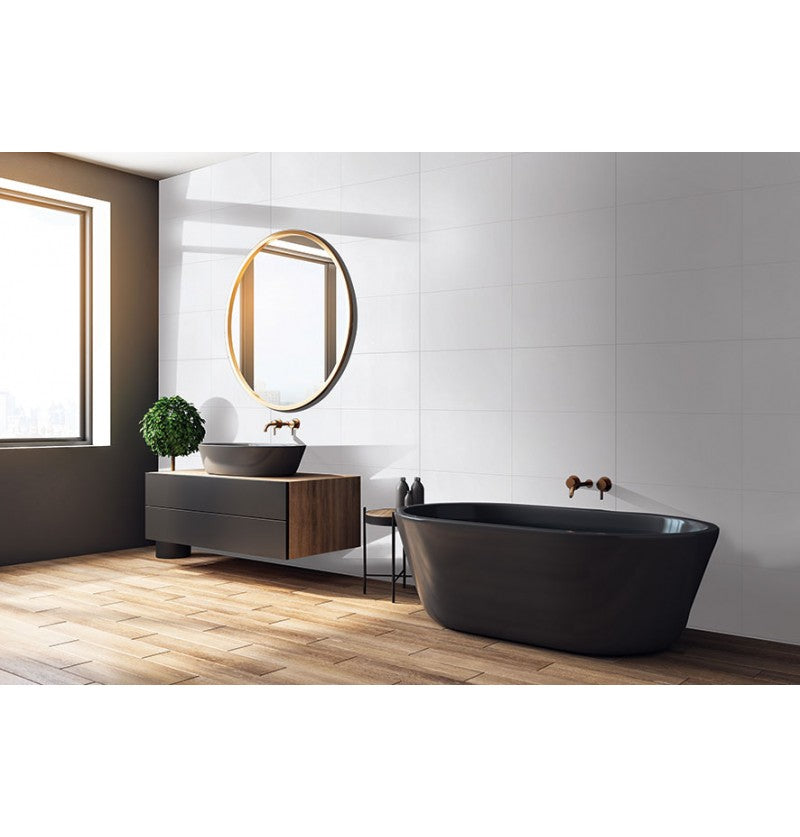 DuraPanel Tile Effect White Silk Gloss Bathroom Wall Panel 11mm Duralock T&G