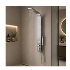 Brescia Brushed Steel Shower Column