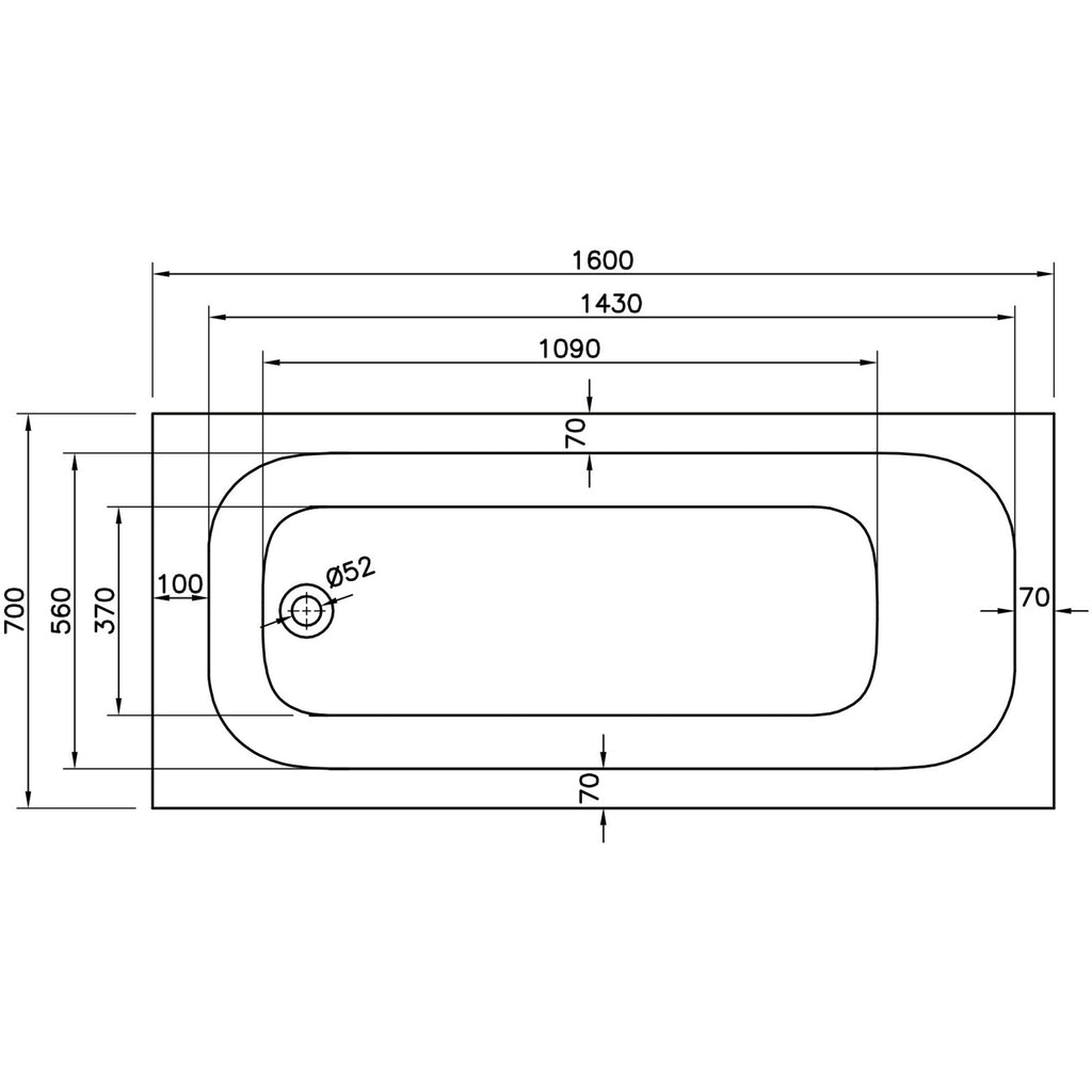 Carolina Whirlpool Bath - Option 6
