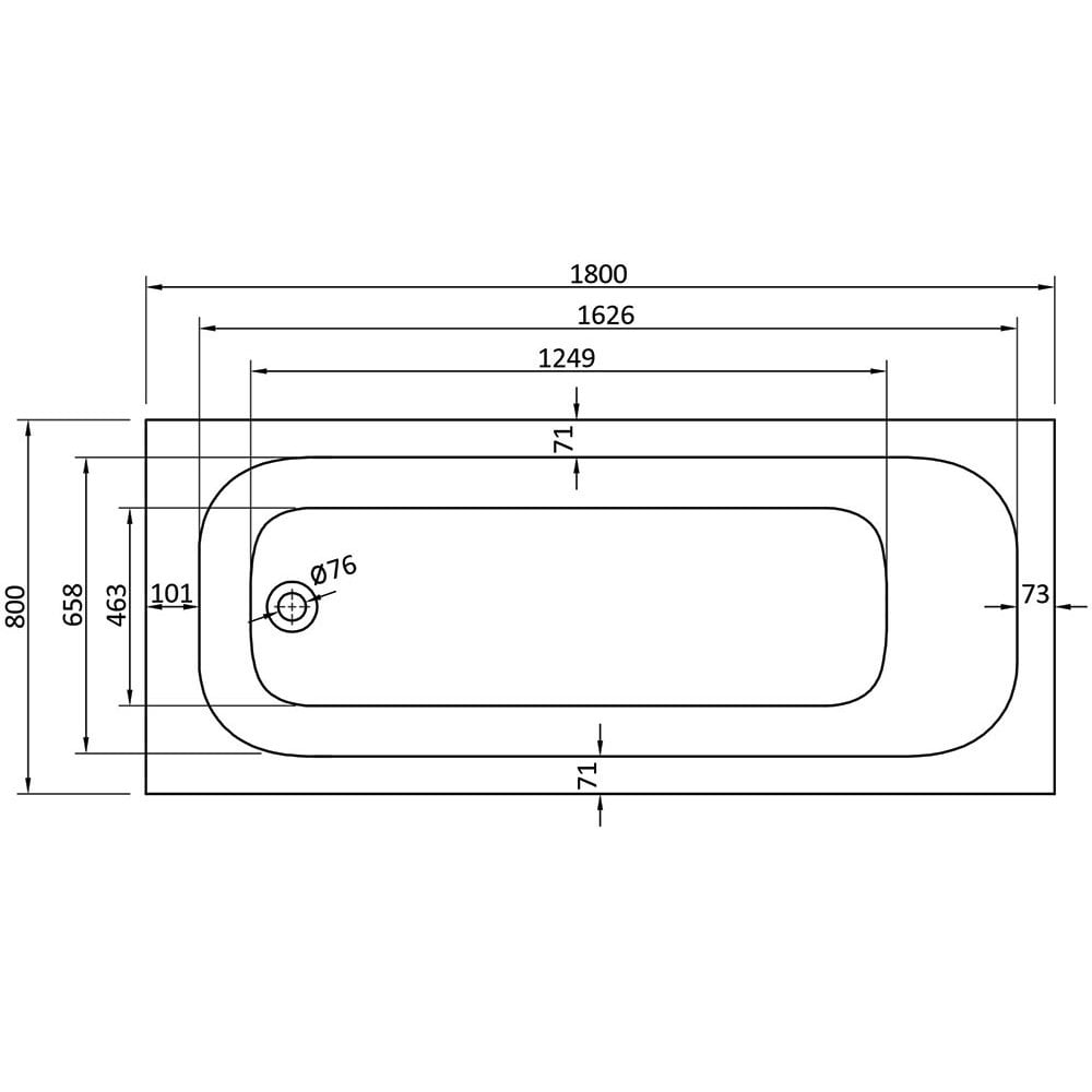 Carolina Whirlpool Bath - Option 6
