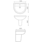 Carolina 560 1 Tap Hole Basin and Pedestal