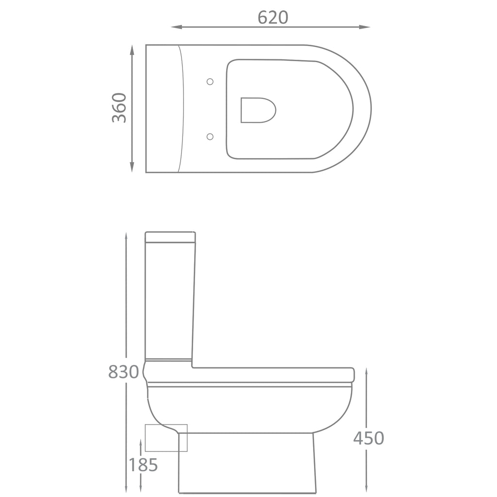 Carolina Comfort Close Coupled Pan with Soft Close Seat