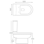 Carolina Comfort Close Coupled Pan with Soft Close Seat