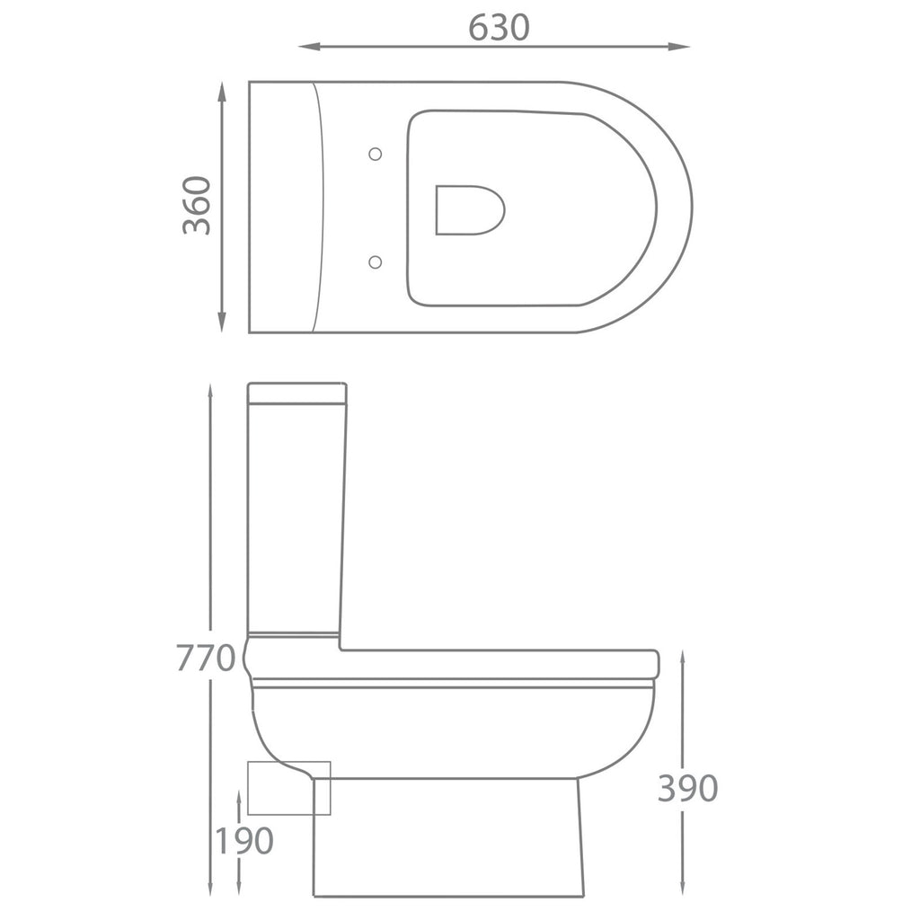 Carolina Close Coupled Pan with Soft Close Seat