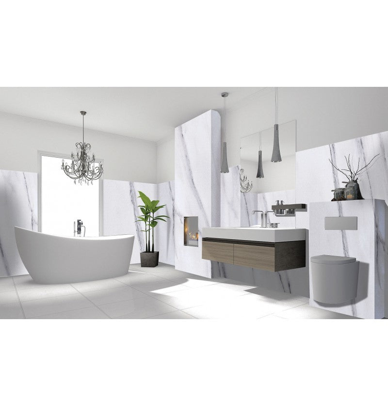 DuraPanel Carrara Marble Shower Wall Panel 11mm | Square Edge or Duralock T&G