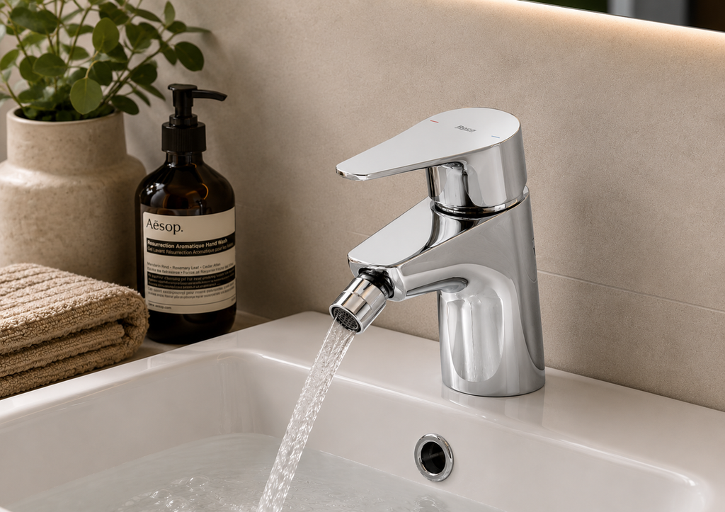 Roca Atlas Bidet Mixer with Chain Connector