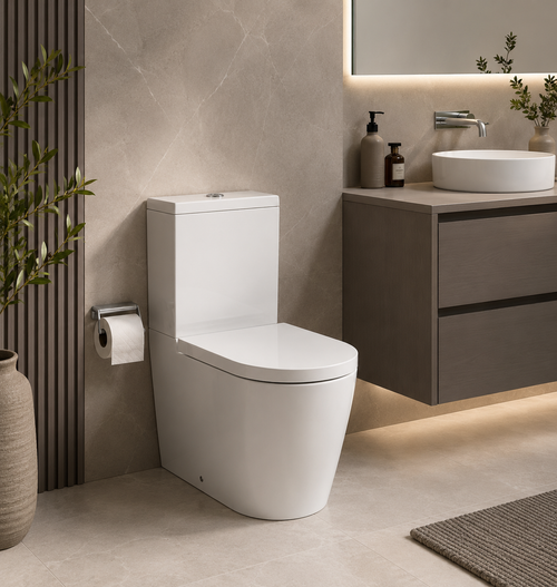 Roca Inspira Rimless Round Close Coupled Pan