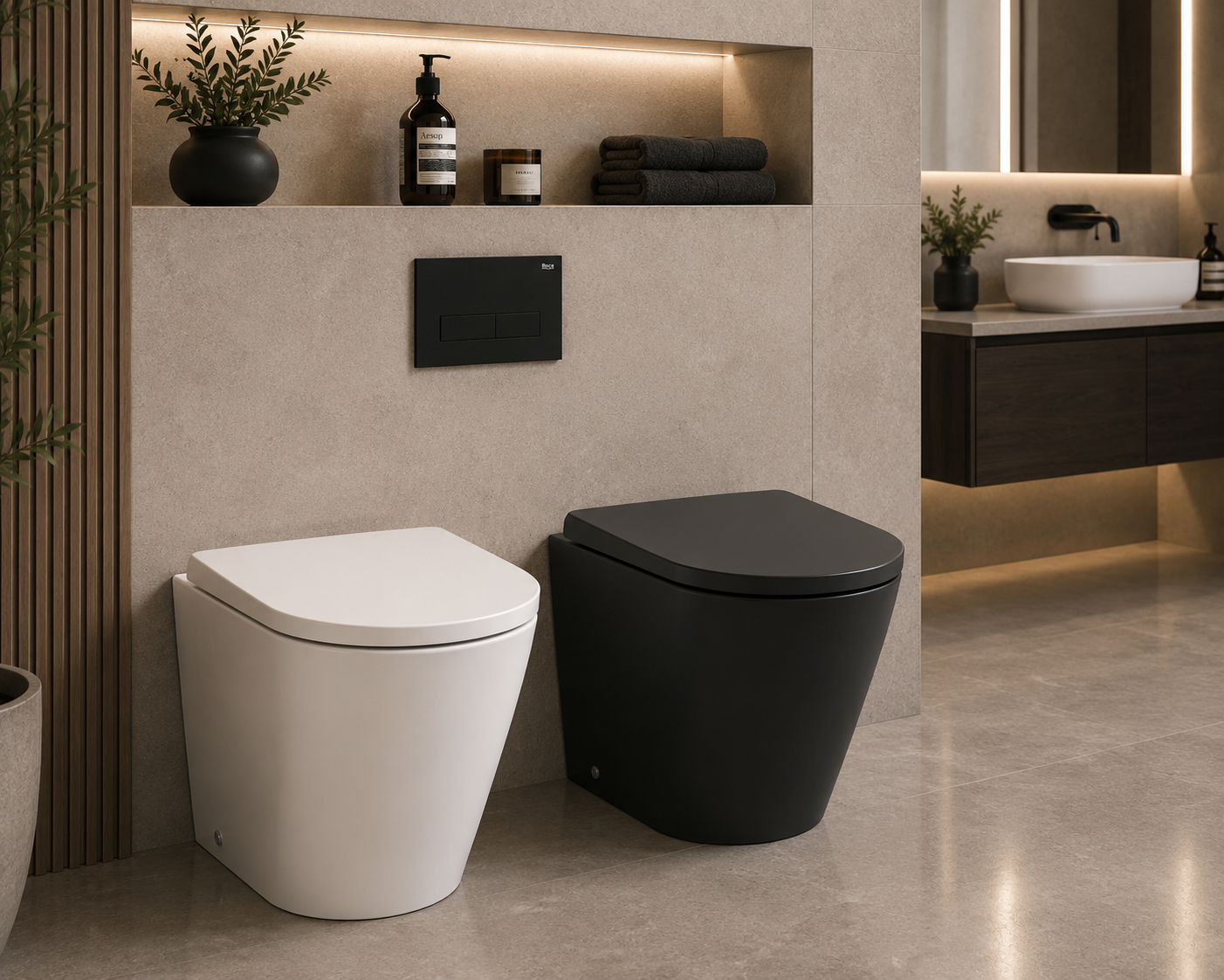 Roca Ona Rimless Back to Wall Pan