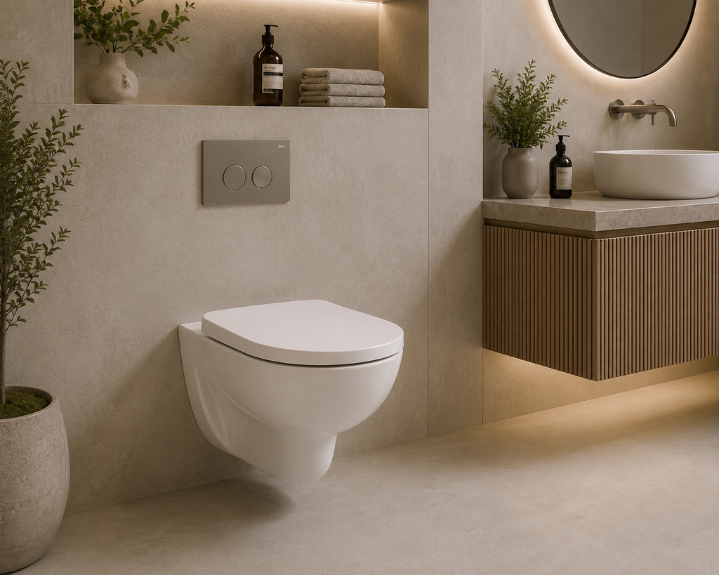 Roca Debba Round Rimless Wall Hung Pan